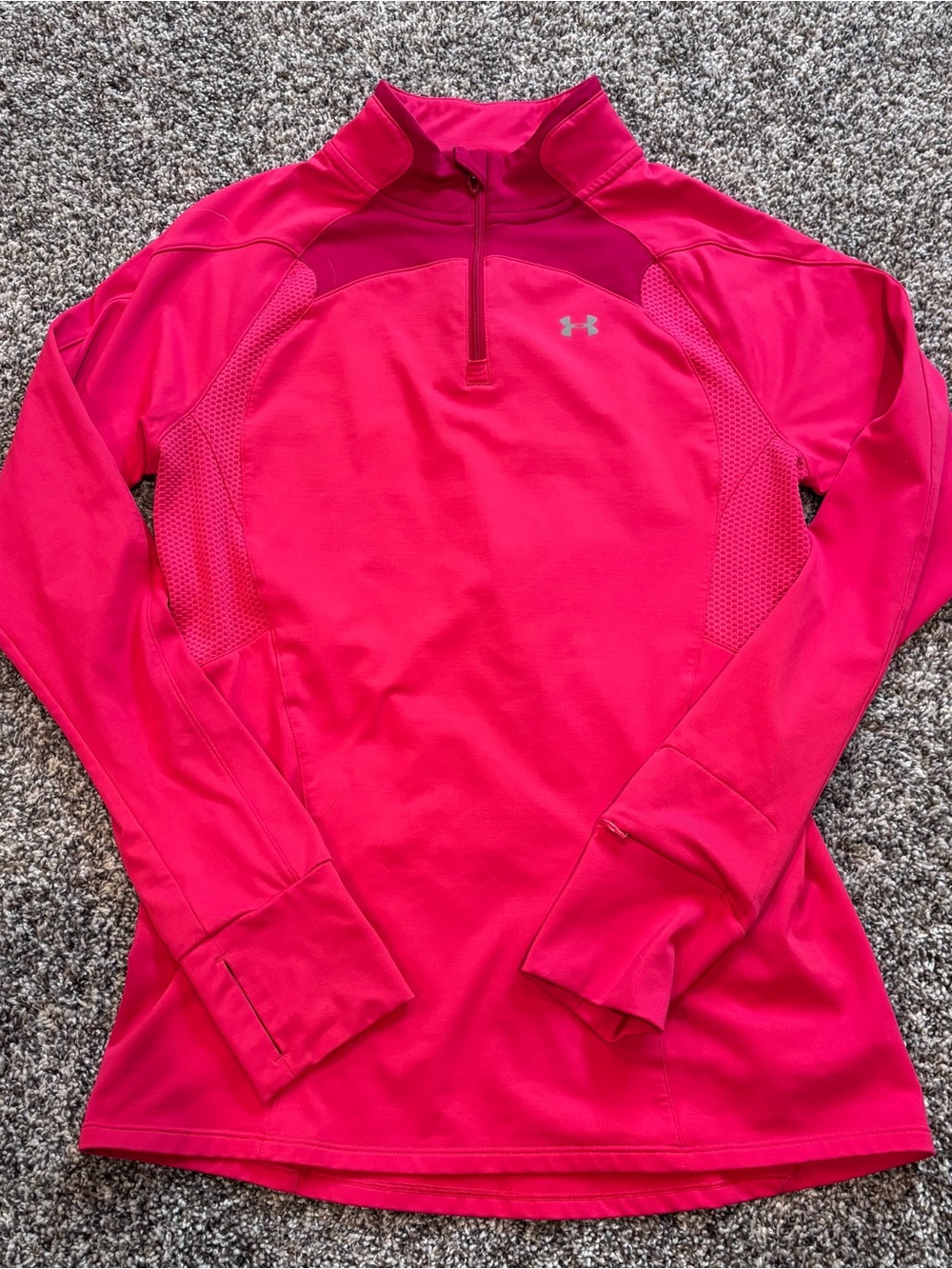 Under Armour Women's Bright Pink Quarter-Zip Performance Pullover